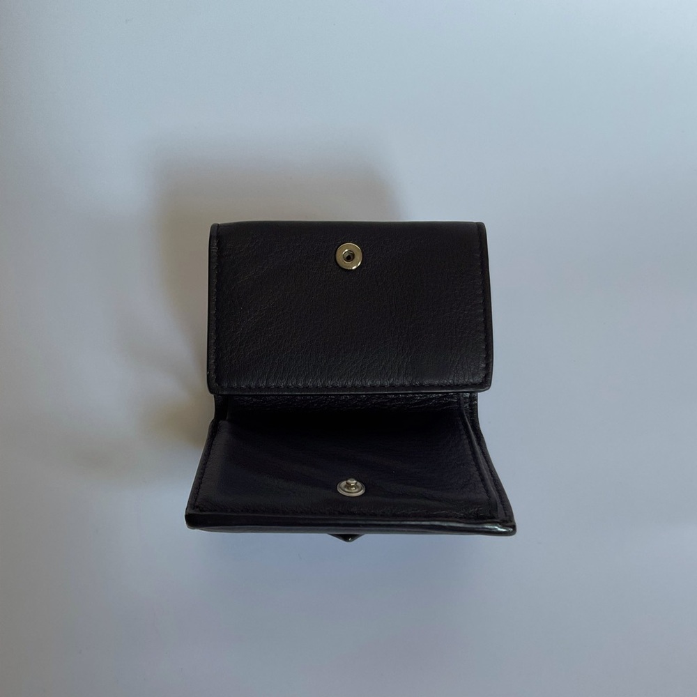 Balenciaga Mini Wallet Tri-fold Black Authentic Italy Leather - Picture 5 of 12